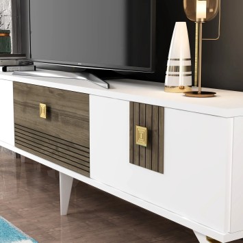 Mueble TV Luna Blanco Nogal - 475OLV2716