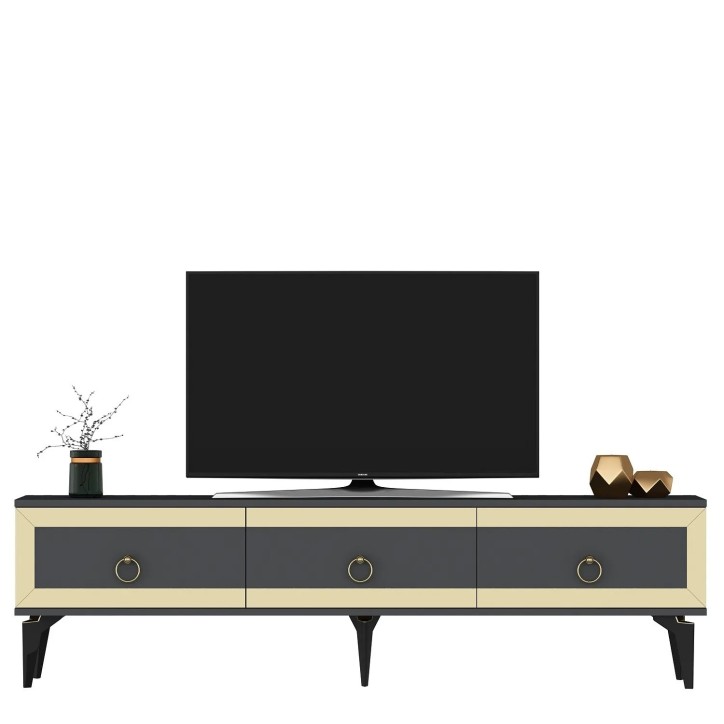 Mueble TV Ponny Antracita Oro