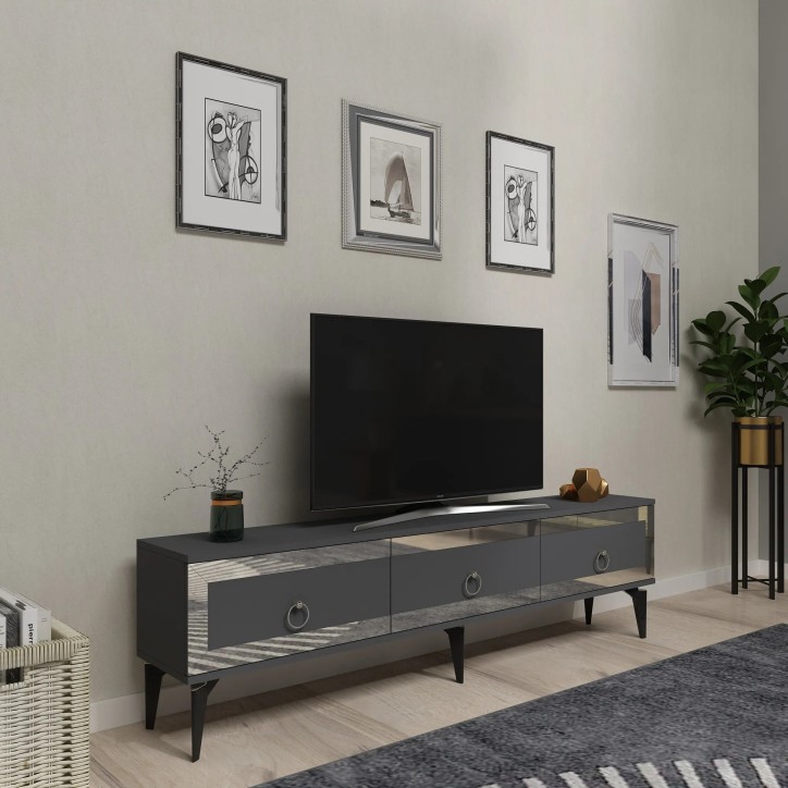 Mueble TV Ponny Antracita Plata