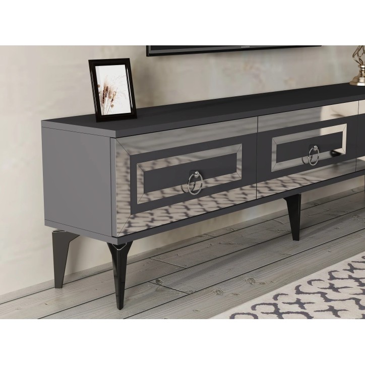 Mueble TV Karya Antracita Plata