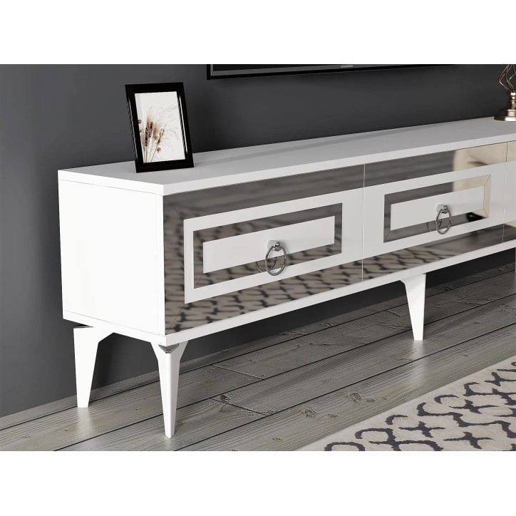 Mueble TV Karya Blanco Plata