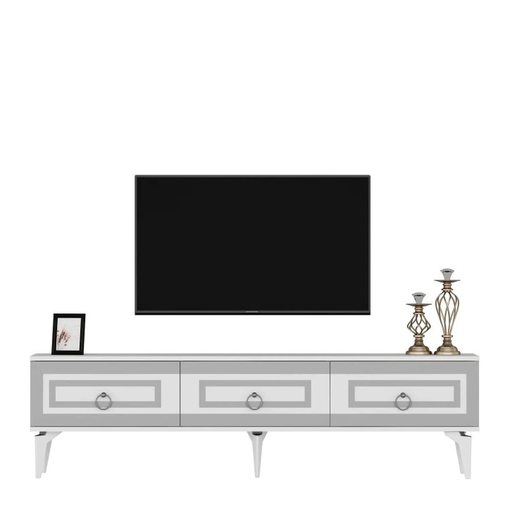 Mueble TV Karya Blanco Plata