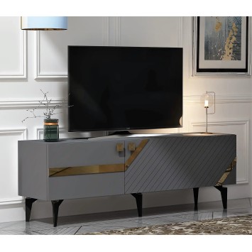 Mueble TV Iris Antracita Oro - 475OLV2726