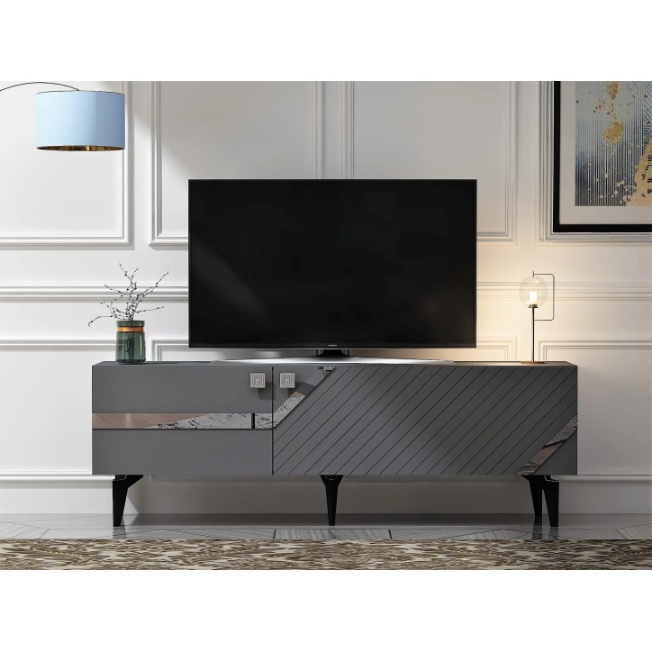 Mueble TV Iris Antracita Plata