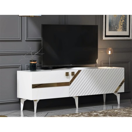 Mueble TV Iris Blanco Oro