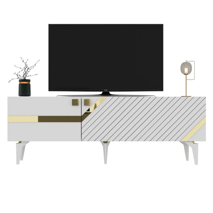 Mueble TV Iris Blanco Oro