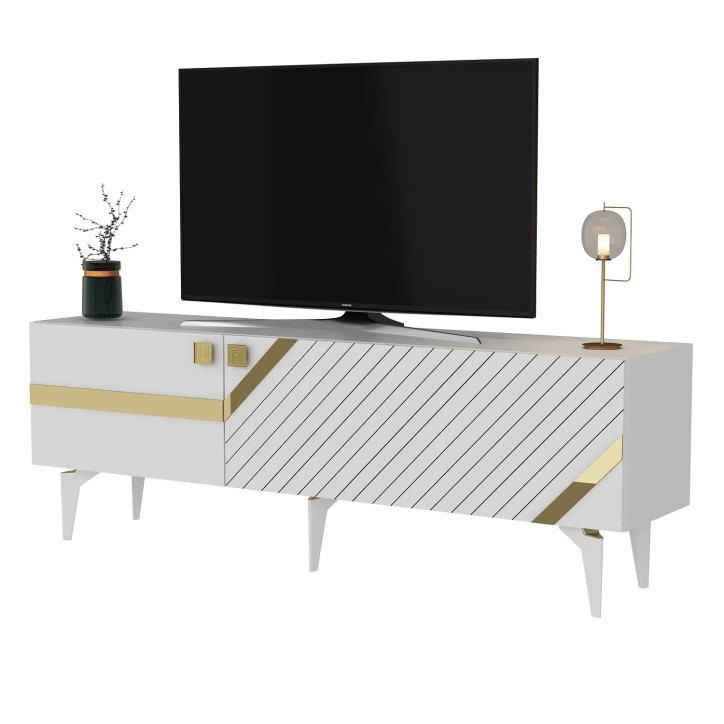 Mueble TV Iris Blanco Oro