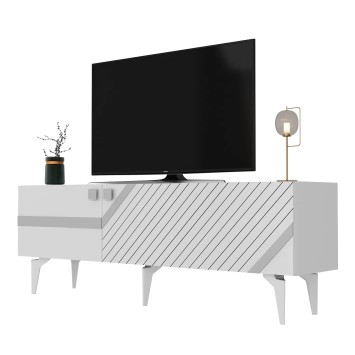 Mueble TV Iris Blanco Plata - 475OLV2729