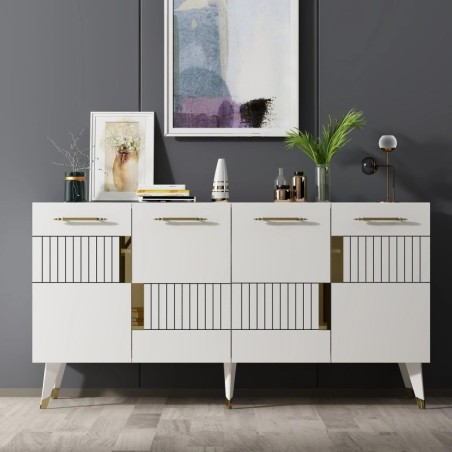 Conjunto de muebles de sala Moda Blanco Oro