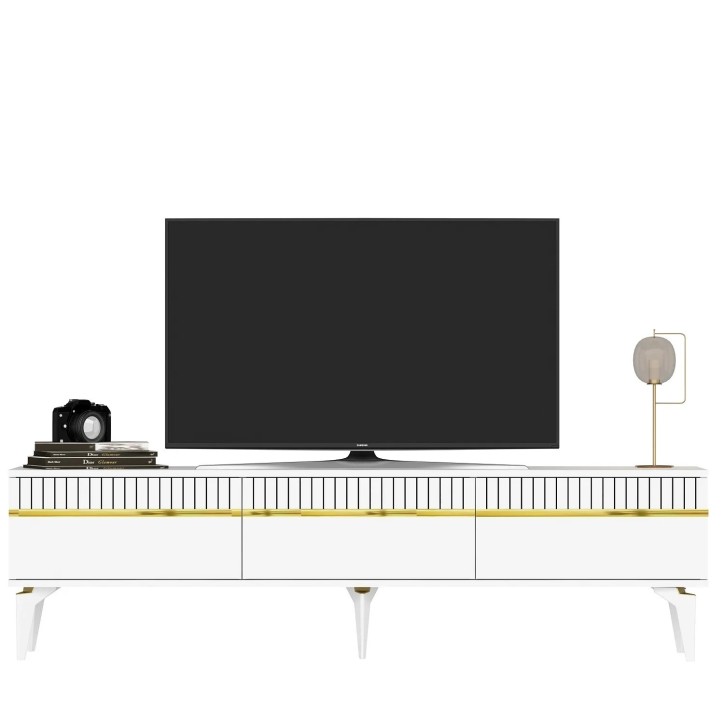 Conjunto de muebles de sala Defne Blanco Oro