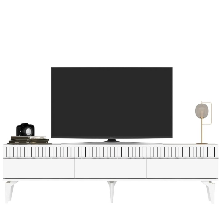 Conjunto de muebles de sala Defne Blanco Plata