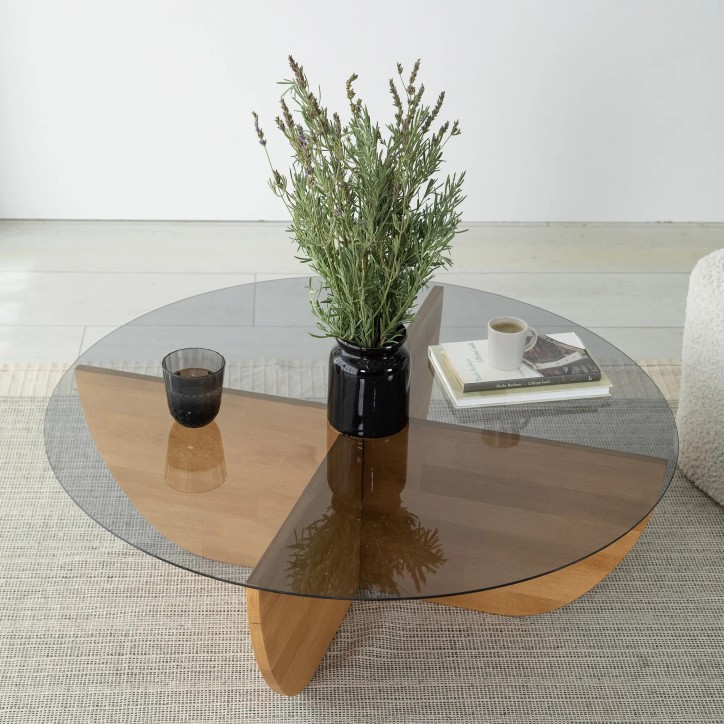 Mesa de centro Lily Wood humo Roble