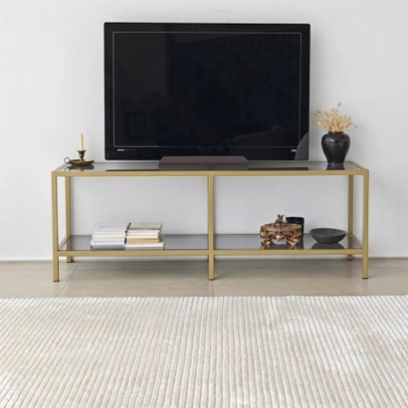 Mueble TV Basic Gris oscuro Oro