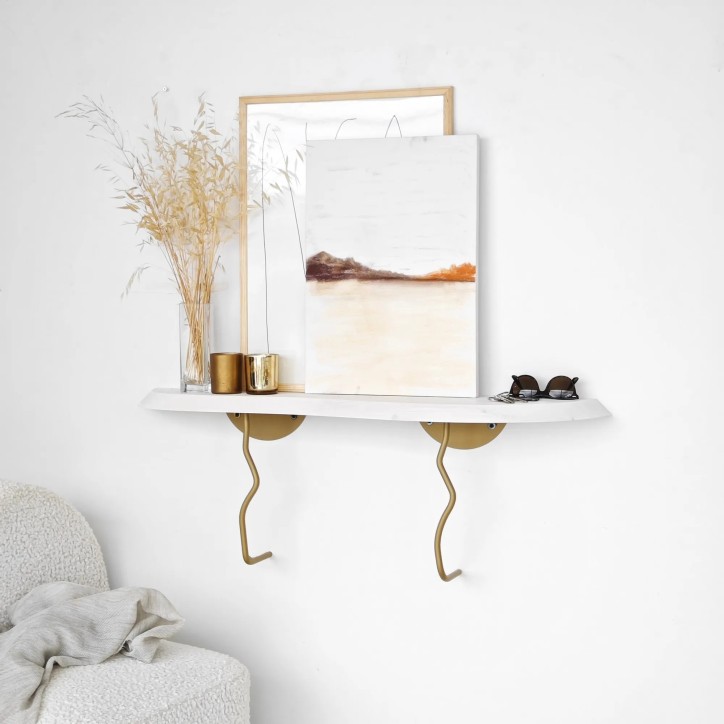 Estante de pared Lierre Oro Blanco