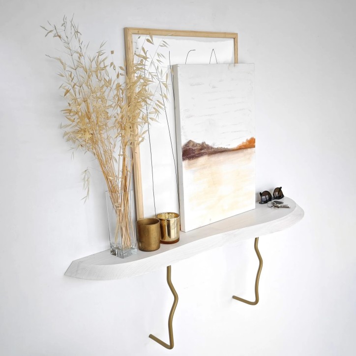 Estante de pared Lierre Oro Blanco