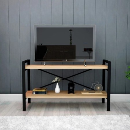 Mueble TV Athena v1 Pino Atlántico Negro