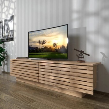 Mueble TV Beta Fluto Nogal Blanco