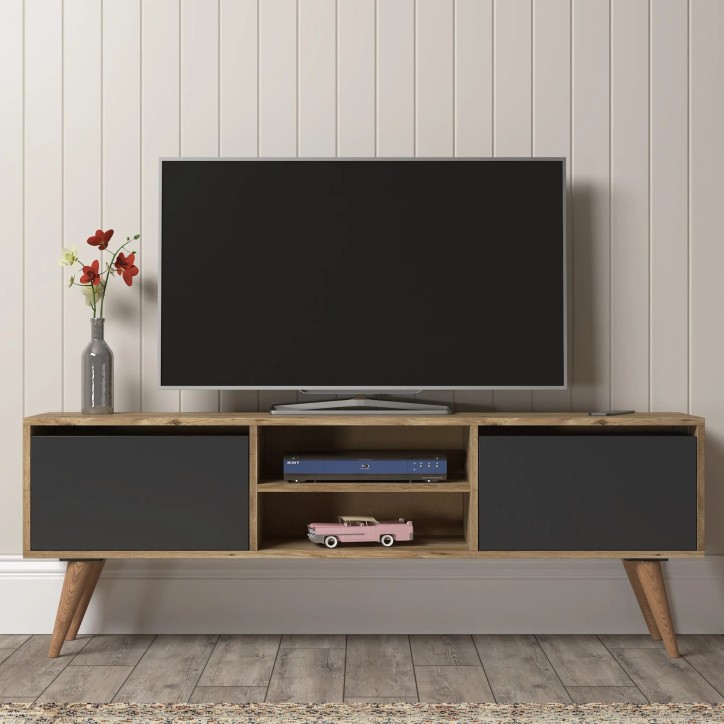 Mueble TV Seda Pino Atlántico Negro