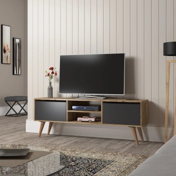 Mueble TV Seda Pino Atlántico Negro - 570VLT1545