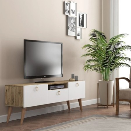 Mueble TV Ece Roble Blanco