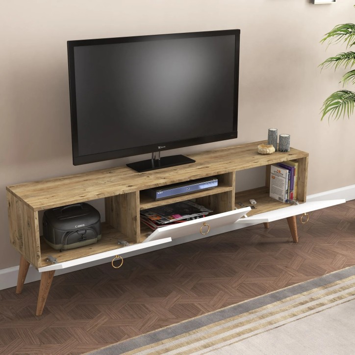 Mueble TV Ece Roble Blanco