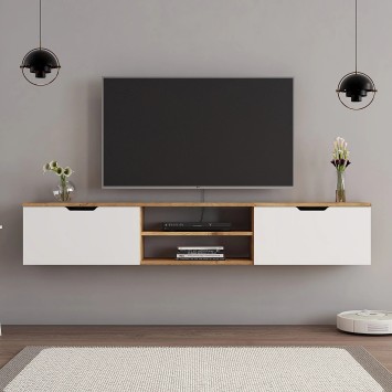 Mueble TV Denoya 2 Pino Atlántico Blanco - 570VLT2434