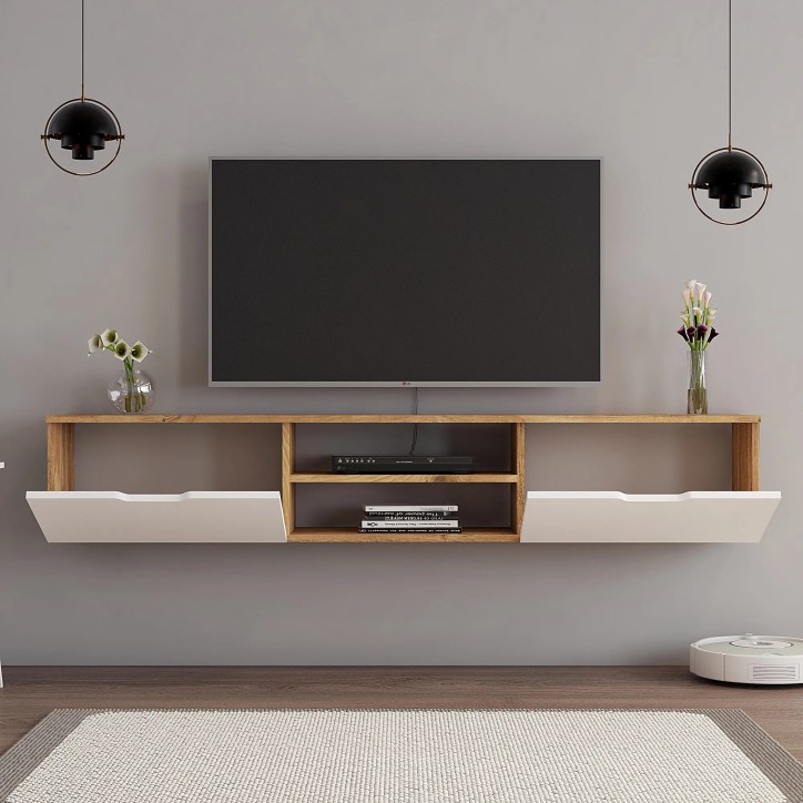 Mueble TV Denoya 2 Pino Atlántico Blanco