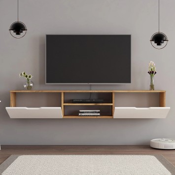 Mueble TV Denoya 2 Pino Atlántico Blanco - 570VLT2434