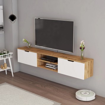 Mueble TV Denoya 2 Pino Atlántico Blanco - 570VLT2434