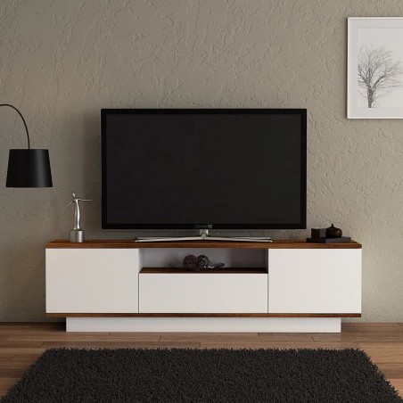 Mueble TV Akki Nogal barroco Blanco