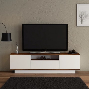 Mueble TV Akki Nogal barroco Blanco - 570VLT2468