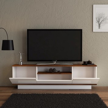 Mueble TV Akki Nogal barroco Blanco - 570VLT2468