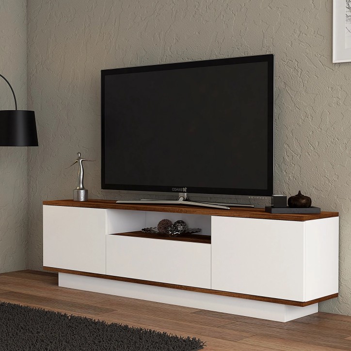 Mueble TV Akki Nogal barroco Blanco