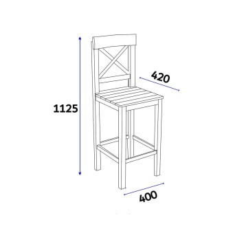 Taburete alto Beta Blanco - 570VLT2901