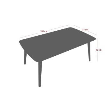 Mesa de centro Harry Gris Negro Plata - 572KTE1110