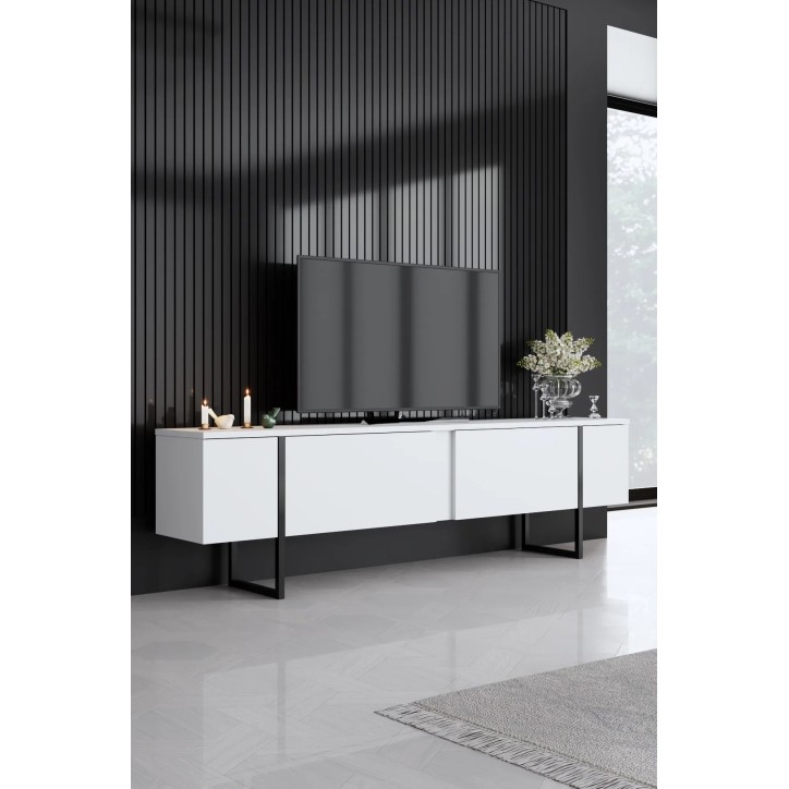 Conjunto de muebles de sala Luxe Blanco Negro