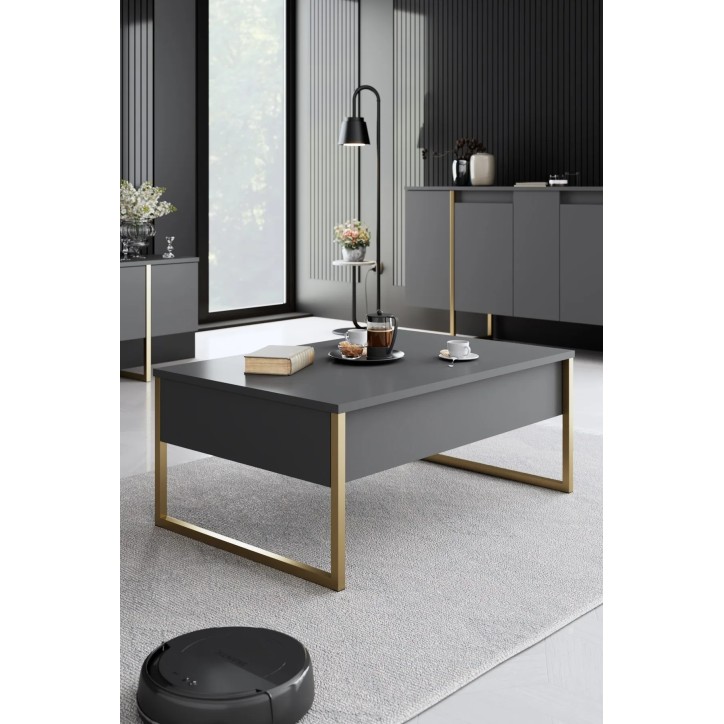 Conjunto de muebles de sala Luxe Nogal Oro