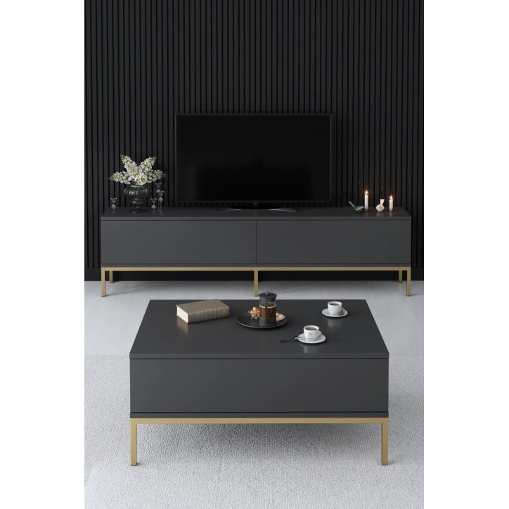 Mueble TV Lord Antracita Oro