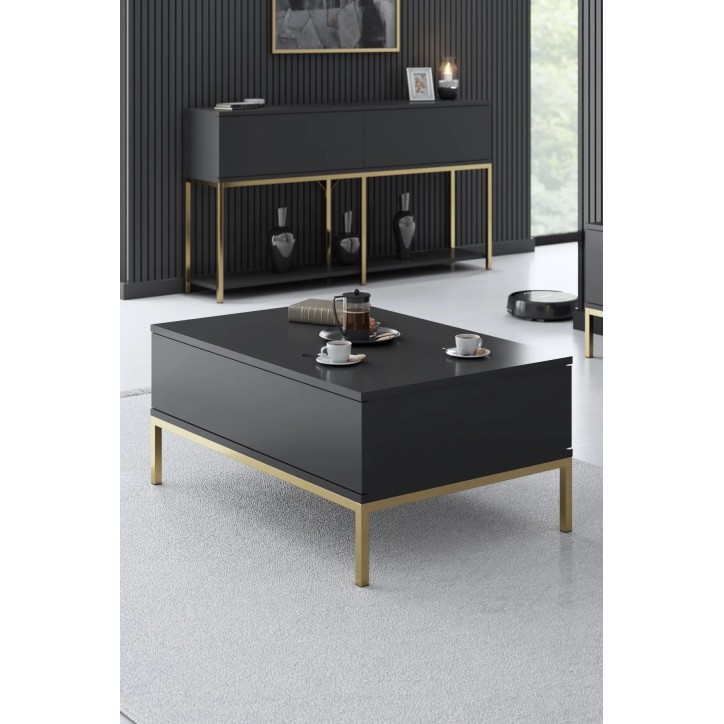 Conjunto de muebles de sala Lord Antracita Oro