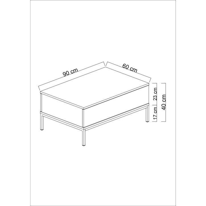 Mesa de centro Lord Antracita Plata