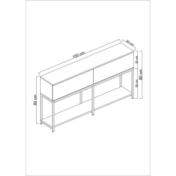 Aparador Lord Blanco Plata - 618BLY1205