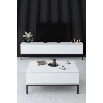 Mueble TV Lord Negro Blanco - 618BLY1208