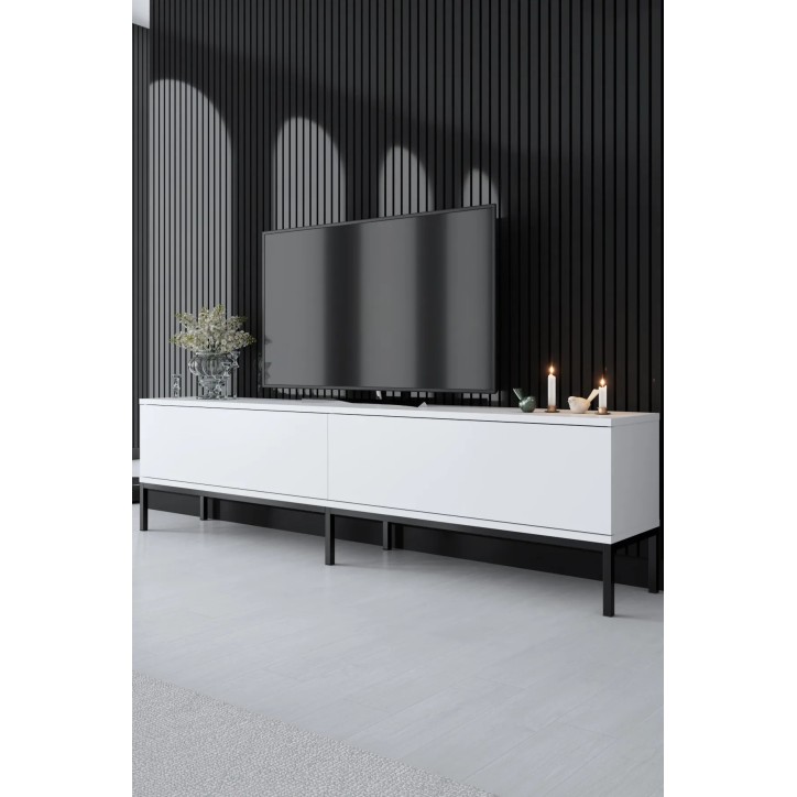 Mueble TV Lord Negro Blanco