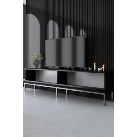 Mueble TV Lord Negro Plata