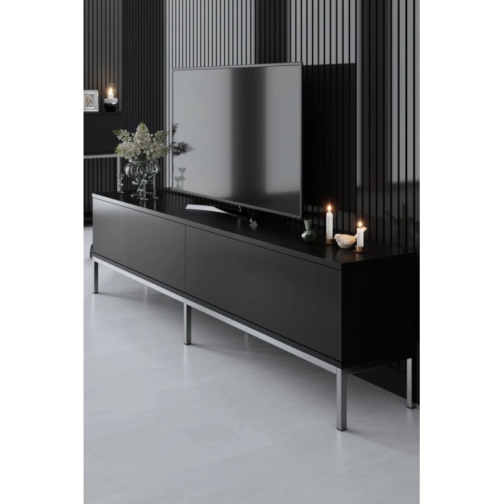 Mueble TV Lord Negro Plata