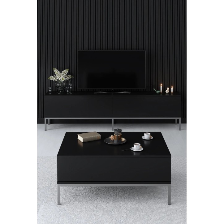 Mueble TV Lord Negro Plata