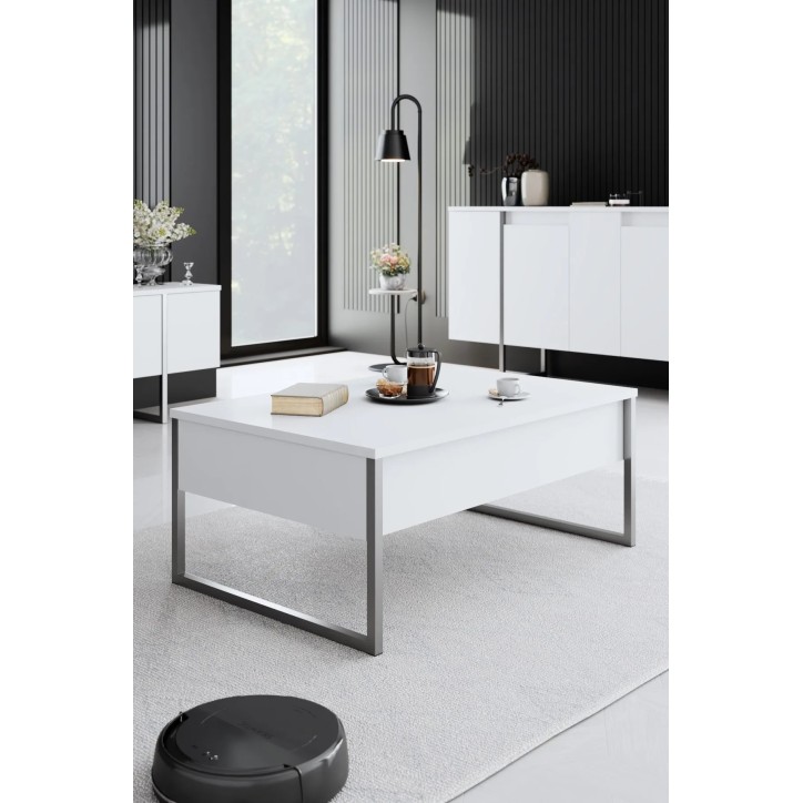 Conjunto de muebles de sala Luxe Blanco Plata