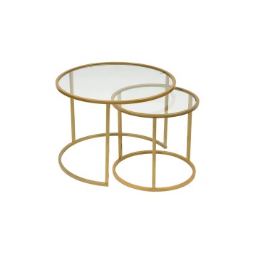 Mesa de centro Belarus cristal 60 Oro - 706CLN1182