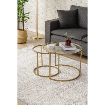 Mesa de centro Belarus cristal 60 Oro - 706CLN1182