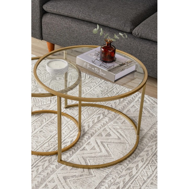 Mesa de centro Belarus cristal 60 Oro